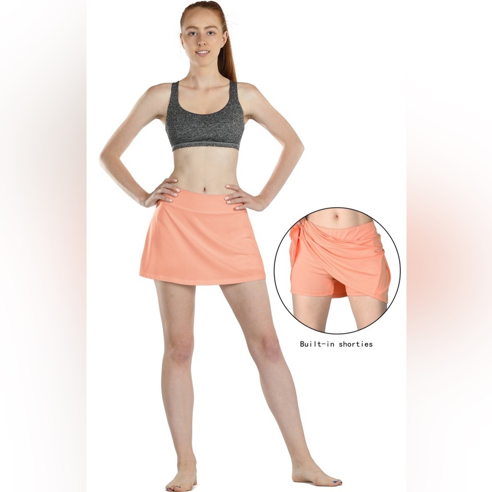 NWT icyzone Athletic Skirt Workout White Golf Tennis Skort w/ Pocket Size Small - Picture 4 of 11